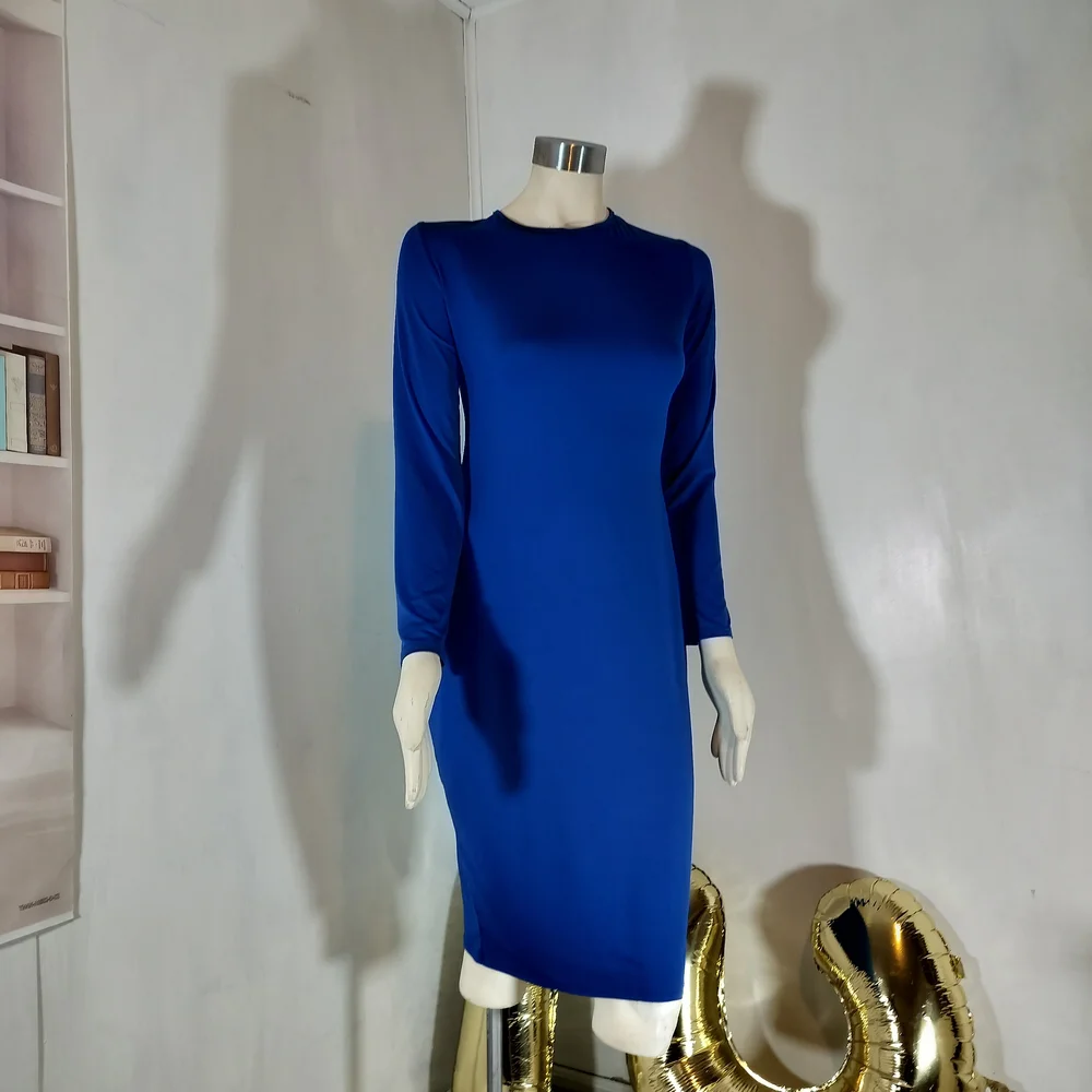 & Other Stories Royal Blue Long Sleeve Dress - Picture 9 of 9